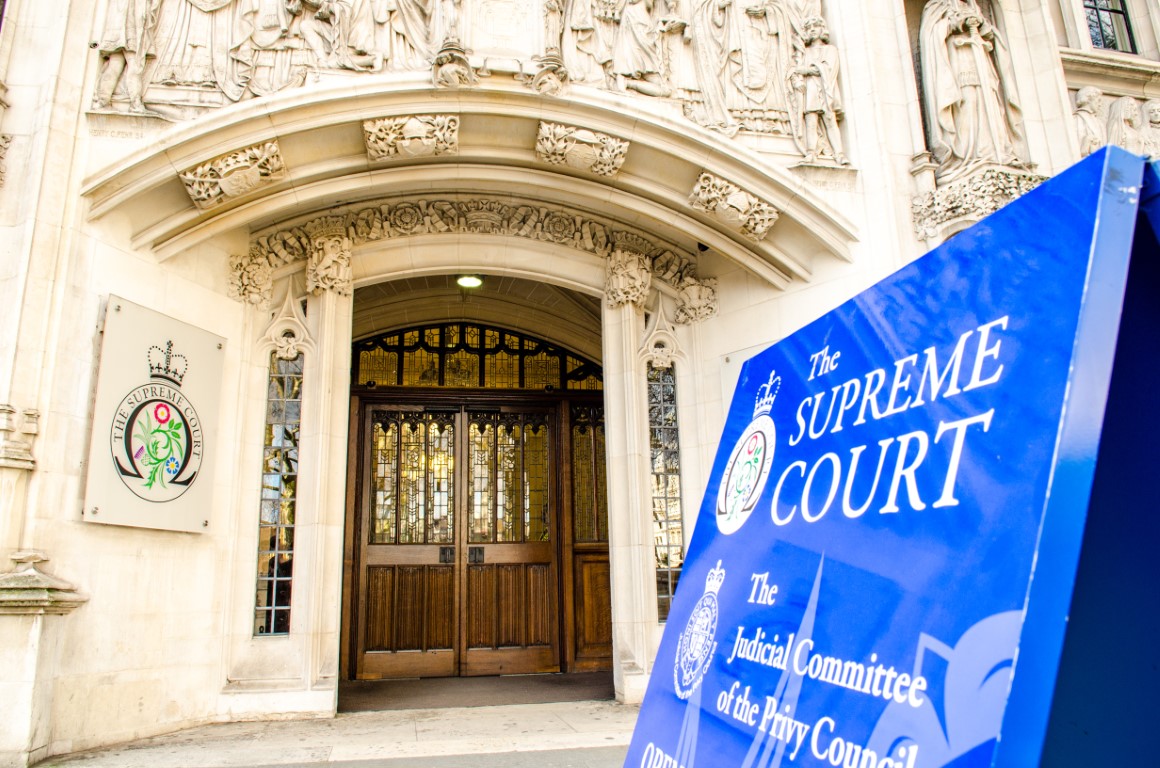 The door of the UK Supreme Court
