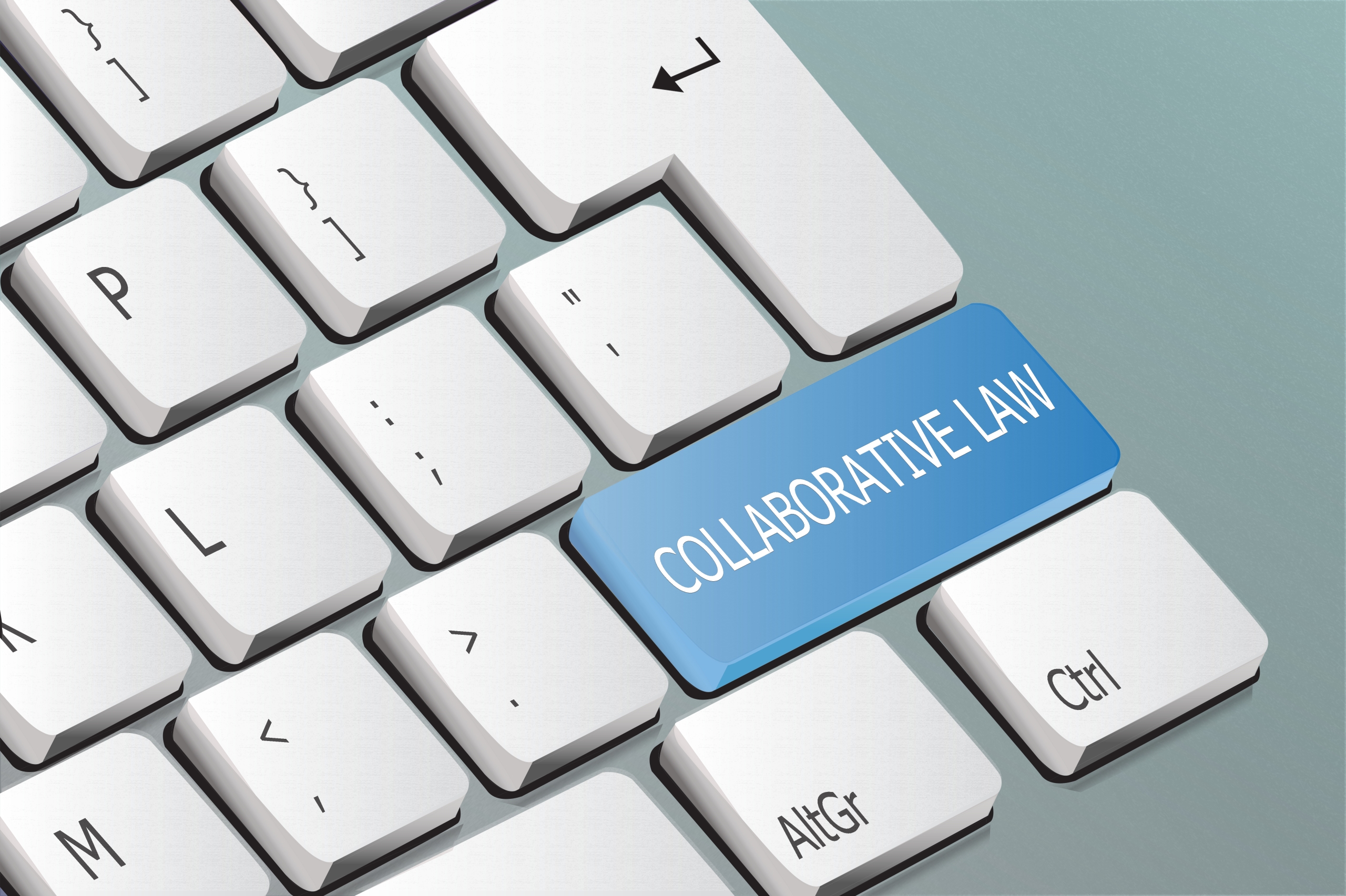 collaborative law written on the keyboard button collaborative law written on the keyboard button