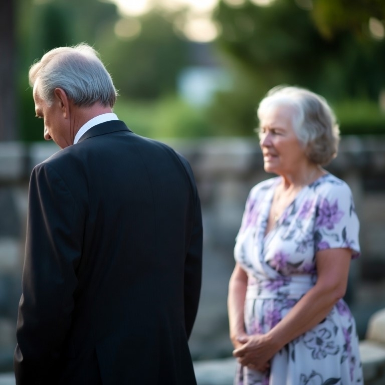 silver splitters (Medium) Older couple considering a divorce